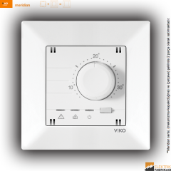 Meridian Sıva Altı Analog Termostat Isıtma (Beyaz I Krem)_Viko by Panasonic