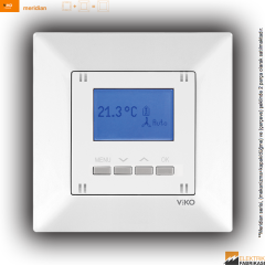 Meridian Sıva Altı Programlanabilir Dijital Termostat Isıtma (Beyaz I Krem)_Viko by Panasonic