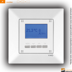 Meridian Sıva Altı Programlanabilir Dijital Termostat Isıtma/Soğutma (Beyaz I Krem)_Viko by Panasonic