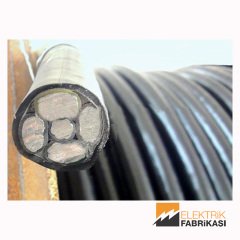 4x185mm² NAYY-YAVV Kablo Siyah 500M 0.6/1 kV PVC İzoleli, Çok Damarlı, Çok Telli, Alüminyum İletkenli Kablolar