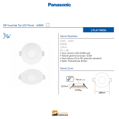 3W Yuvarlak Tip LED Panel - 4000K_Viko by Panasonic