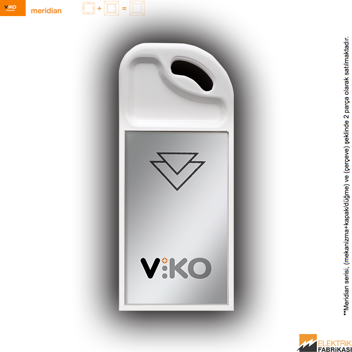 Meridian Sıva Altı Energy Saver Standart - Anahtarlık (Logolu) (Beyaz I Krem)_Viko by Panasonic