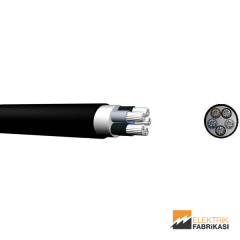 5x50mm² NAYY-YAVV Kablo Siyah 500M 0.6/1 kV PVC İzoleli, Çok Damarlı, Çok Telli, Alüminyum İletkenli Kablolar