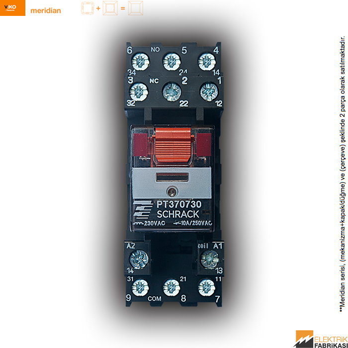 Meridian Sıva Altı Energy Saver Standart - Röle (220V - 10A) (Beyaz I Krem)_Viko by Panasonic