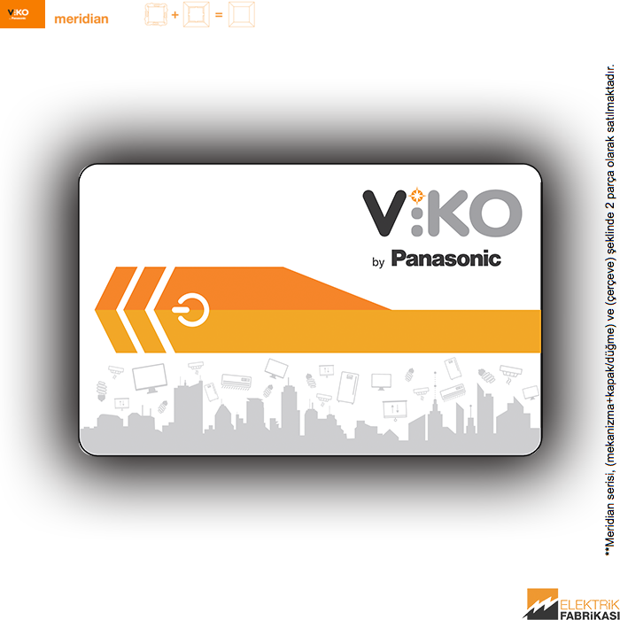 Meridian Sıva Altı Energy Saver Kart  (Beyaz I Krem)_Viko by Panasonic