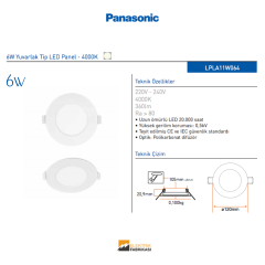 6W Yuvarlak Tip LED Panel - 6500K_Viko by Panasonic