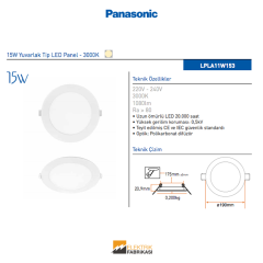 15W Yuvarlak Tip LED Panel - 3000K_Viko by Panasonic