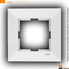 Meridian Sıva Altı Tekli Çerçeve (Beyaz I Krem)_Viko by Panasonic