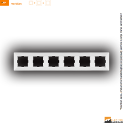 Meridian Sıva Altı Altılı Yatay Çerçeve (Beyaz I Krem)_Viko by Panasonic