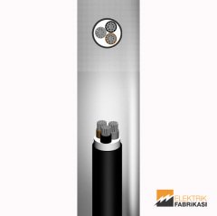 2x10mm² NA2XH Kablo Siyah 1000M 0.6/1 kV XLPE İzoleli, Halojensiz, Alev İletmeyen, Çok Damarlı, Çok Telli, Alüminyum İletkenli Kablolar