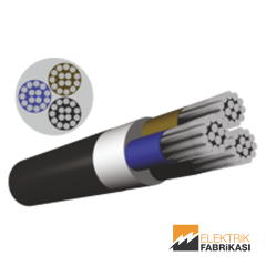 2x16mm² NA2XH Kablo Siyah 1000M 0.6/1 kV XLPE İzoleli, Halojensiz, Alev İletmeyen, Çok Damarlı, Çok Telli, Alüminyum İletkenli Kablolar