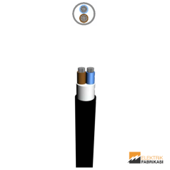 2x25mm² NA2XH Kablo Siyah 1000M 0.6/1 kV XLPE İzoleli, Halojensiz, Alev İletmeyen, Çok Damarlı, Çok Telli, Alüminyum İletkenli Kablolar