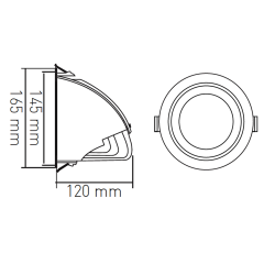 ACK_36W COB LED Salyangoz Armatür 4050Lm Beyaz Kasa_AD36-01300