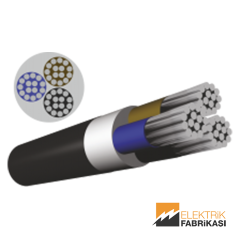 2x35mm² NA2XH Kablo Siyah 1000M 0.6/1 kV XLPE İzoleli, Halojensiz, Alev İletmeyen, Çok Damarlı, Çok Telli, Alüminyum İletkenli Kablolar