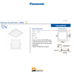 12W Kare Tip LED Panel - 6500K_Viko by Panasonic