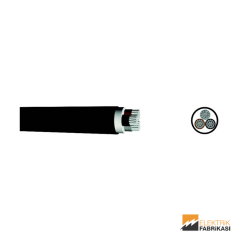 3x25mm² NA2XH Kablo Siyah 1000M 0.6/1 kV XLPE İzoleli, Halojensiz, Alev İletmeyen, Çok Damarlı, Çok Telli, Alüminyum İletkenli Kablolar
