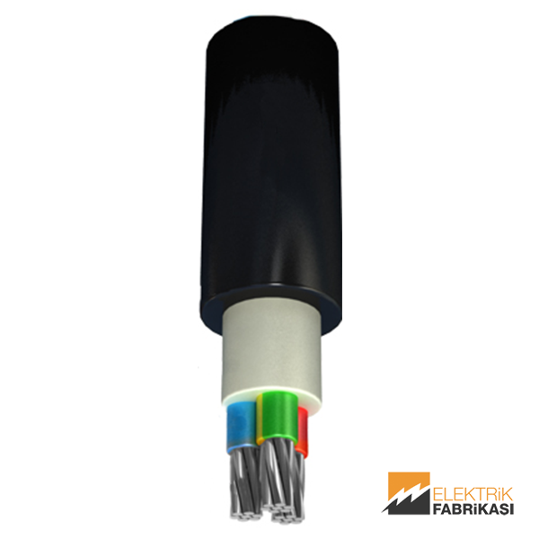 3x25mm² NA2XH Kablo Siyah 1000M 0.6/1 kV XLPE İzoleli, Halojensiz, Alev İletmeyen, Çok Damarlı, Çok Telli, Alüminyum İletkenli Kablolar