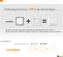 Meridian Sıva Altı IP44 İkili Çerçeve Conta Seti (Beyaz I Krem)_Viko by Panasonic