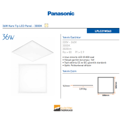 36W Kare SLİM LED Panel - 3000K_Viko by Panasonic