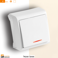 Vera IP20 Sıva Üstü Işıklı Anahtar (Beyaz I Krem)_Viko by Panasonic