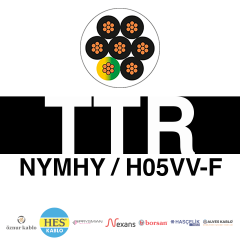 10x2.5mm²  TTR H05VV-F (NYMHY) Kablo (1 Metre)_ EJXZ1567