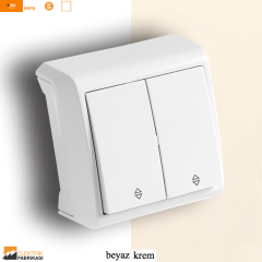 Vera IP20 Sıva Üstü Komütatör Veavien (Beyaz I Krem)_Viko by Panasonic