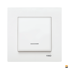 Karre Clean Sıva Altı Işıklı Anahtar (Beyaz I Krem)_Viko by Panasonic