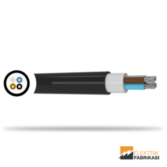 4x240mm² NA2XH Kablo Siyah 500M 0.6/1 kV XLPE İzoleli, Halojensiz, Alev İletmeyen, Çok Damarlı, Çok Telli, Alüminyum İletkenli Kablolar