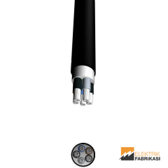 5x10mm² NA2XH Kablo Siyah 500M 0.6/1 kV XLPE İzoleli, Halojensiz, Alev İletmeyen, Çok Damarlı, Çok Telli, Alüminyum İletkenli Kablolar