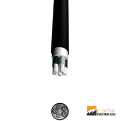 5x35mm² NA2XH Kablo Siyah 500M 0.6/1 kV XLPE İzoleli, Halojensiz, Alev İletmeyen, Çok Damarlı, Çok Telli, Alüminyum İletkenli Kablolar