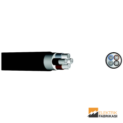 5x35mm² NA2XH Kablo Siyah 500M 0.6/1 kV XLPE İzoleli, Halojensiz, Alev İletmeyen, Çok Damarlı, Çok Telli, Alüminyum İletkenli Kablolar