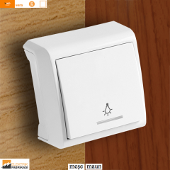 Vera IP20 Sıva Üstü Işıklı Light Anahtarı (Meşe I Maun)_Viko by Panasonic