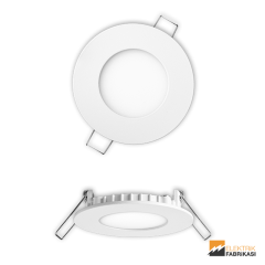 3W Yuvarlak Tip 75mmØ 155Lm Sıva Altı LED Panel 4200K_Viko by Panasonic