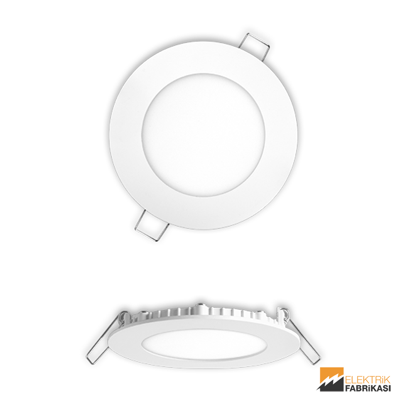 6W Yuvarlak Tip 105mmØ  360Lm Sıva Altı LED Panel 4200K_Viko by Panasonic