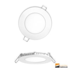 6W Yuvarlak Tip 105mmØ  360Lm Sıva Altı LED Panel 4200K_Viko by Panasonic