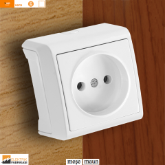 Vera IP20 Sıva Üstü Priz (Meşe I Maun)_Viko by Panasonic