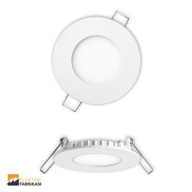 3W Yuvarlak Tip 75mmØ 155Lm Sıva Altı LED Panel 6400K_Viko by Panasonic