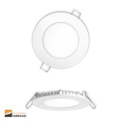 6W Yuvarlak Tip 105mmØ 360Lm Sıva Altı LED Panel 6400K_Viko by Panasonic
