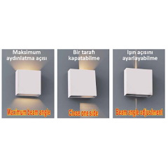 ACK_4W LED Duvar Apliği 260Lm 3000K Beyaz Gövde_AH07-03500