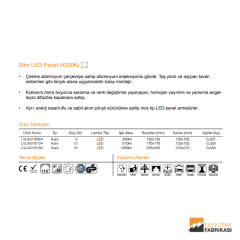 6W Kare Tip 105mmx105mm 360Lm Sıva Altı LED Panel 4200K_Viko by Panasonic