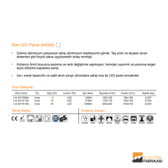 6W Kare Tip 105mmx105mm 360Lm Sıva Altı LED Panel 6400K_Viko by Panasonic