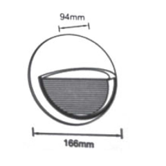 ACK_3W LED Duvar Apliği 120Lm 3000K Siyah Gövde_AH07-04701