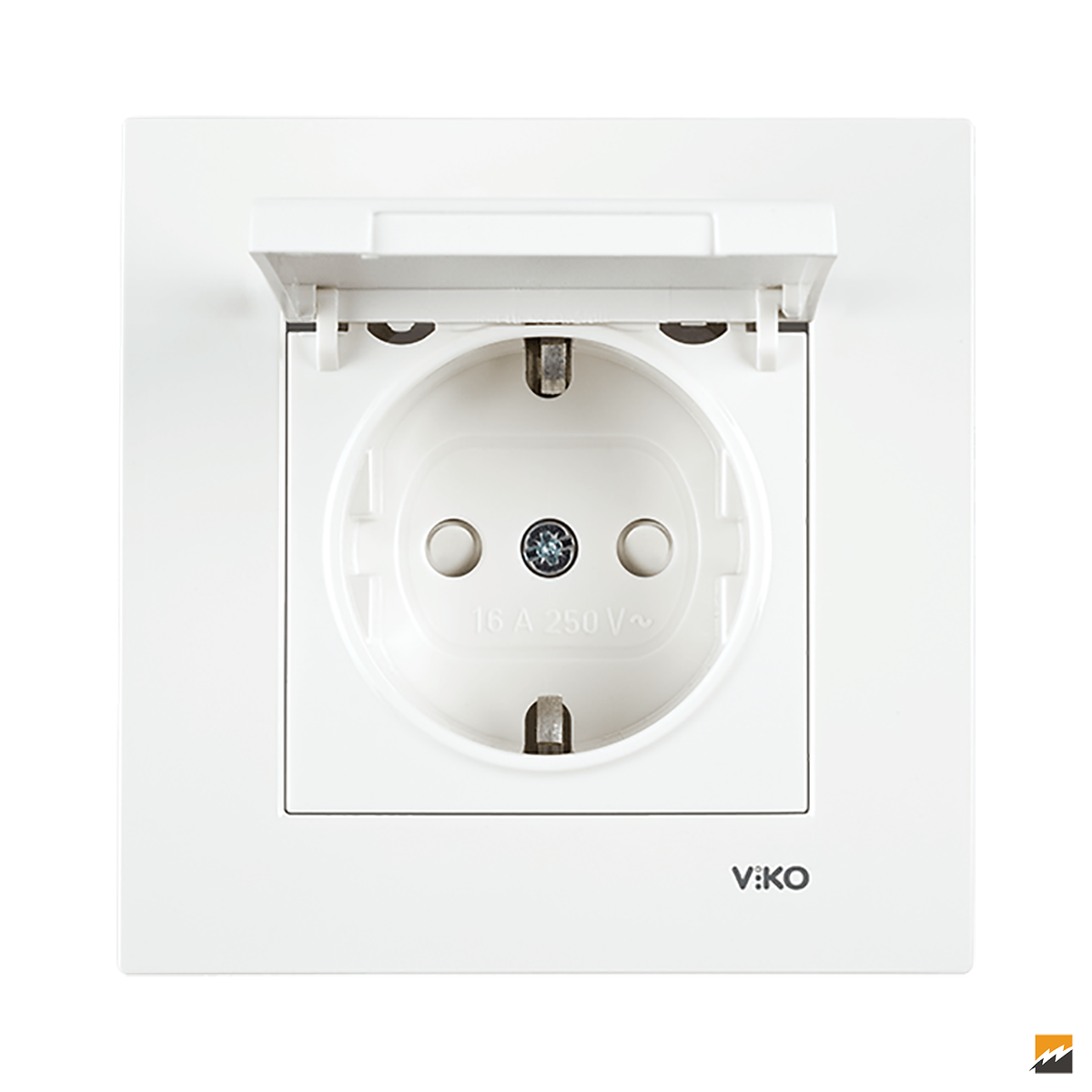 Karre Clean Sıva Altı Etiketli Kapaklı Topraklı Priz Çocuk Korumalı (Beyaz I Krem)_Viko by Panasonic