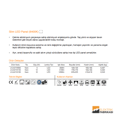 18W Kare Tip 210mmx210mm 1280Lm Sıva Altı LED Panel 6400K_Viko by Panasonic
