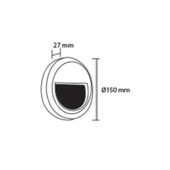 ACK_2W LED Duvar Apliği 60Lm 3000K Siyah Gövde_AH07-04001