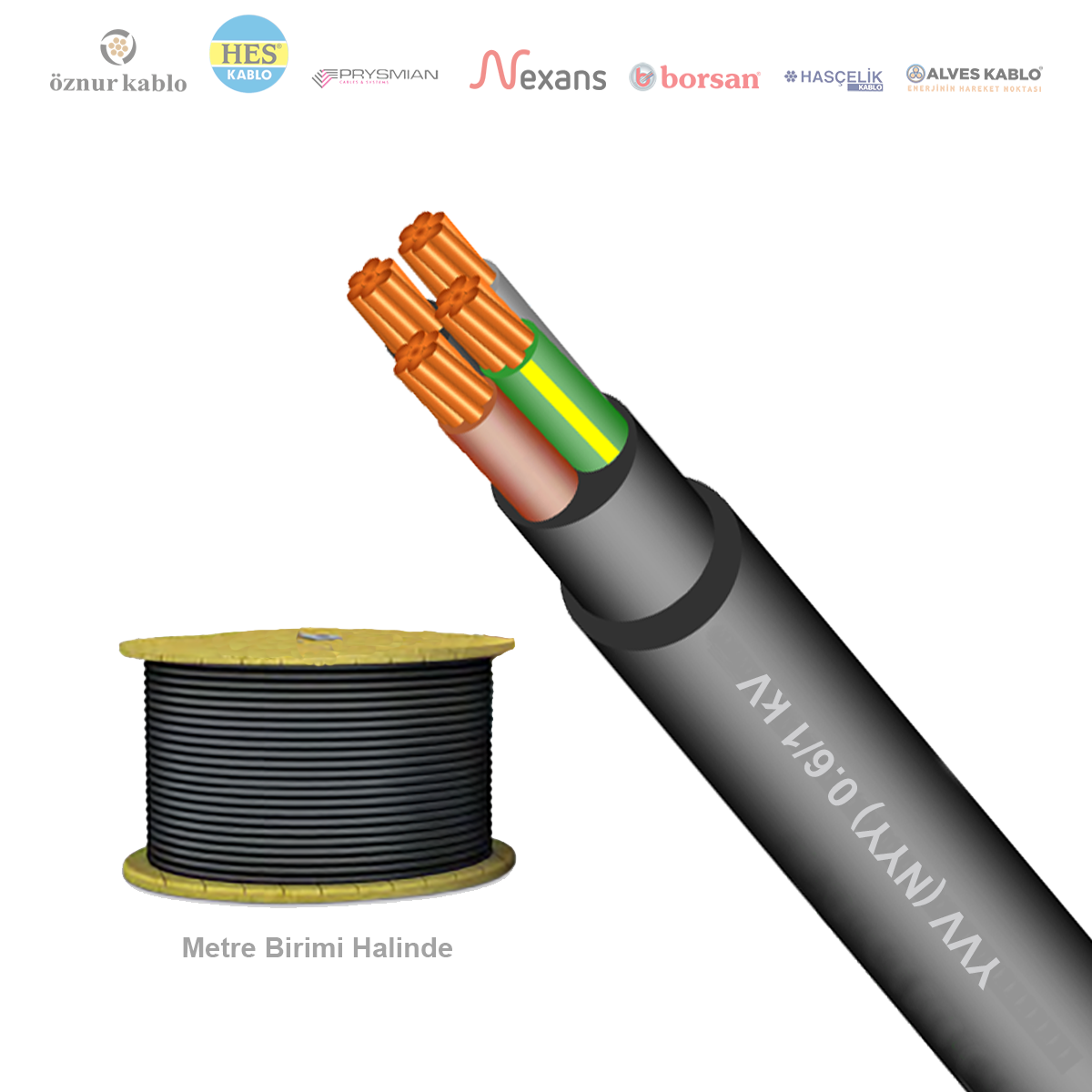 4x240mm²  NYY (YVV) Kablo (1 Metre)_ AJTU2789
