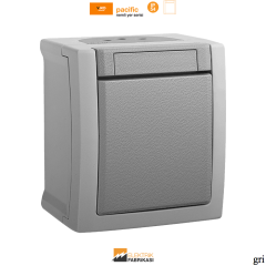 Pacific IP54 Sıva Üstü Anahtar-Nemli Yer (Gri I Beyaz I Füme)_Viko by Panasonic