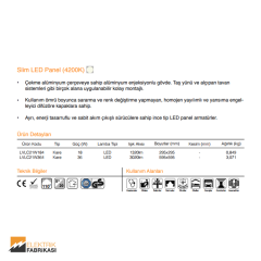 36W Kare Tip 600x600mm 3020Lm Sıva Altı Slim LED Panel 4200K_Viko by Panasonic