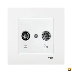 Karre Clean Sıva Altı TV -Radyo Prizi Sonlu (Beyaz I Krem)_Viko by Panasonic