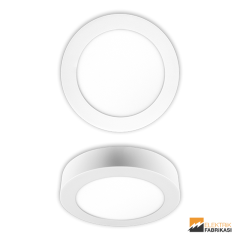 18W Yuvarlak Tip 225mmØ 1280Lm Sıva Üstü Slim LED Panel 4200K_Viko by Panasonic